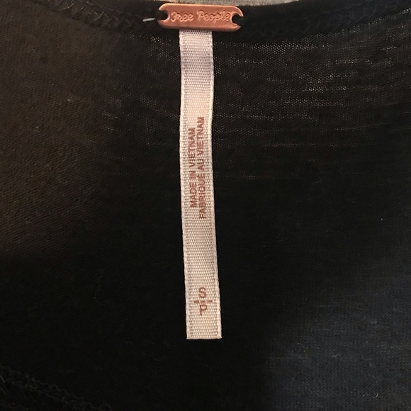 Free People Bittersweet Black Cold Shoulder Tee S - Picture 5 of 5